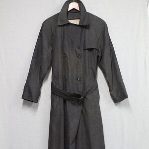 VTG  London Fog Black Trench Coat Rain  Winter coat double breasted lined 10P